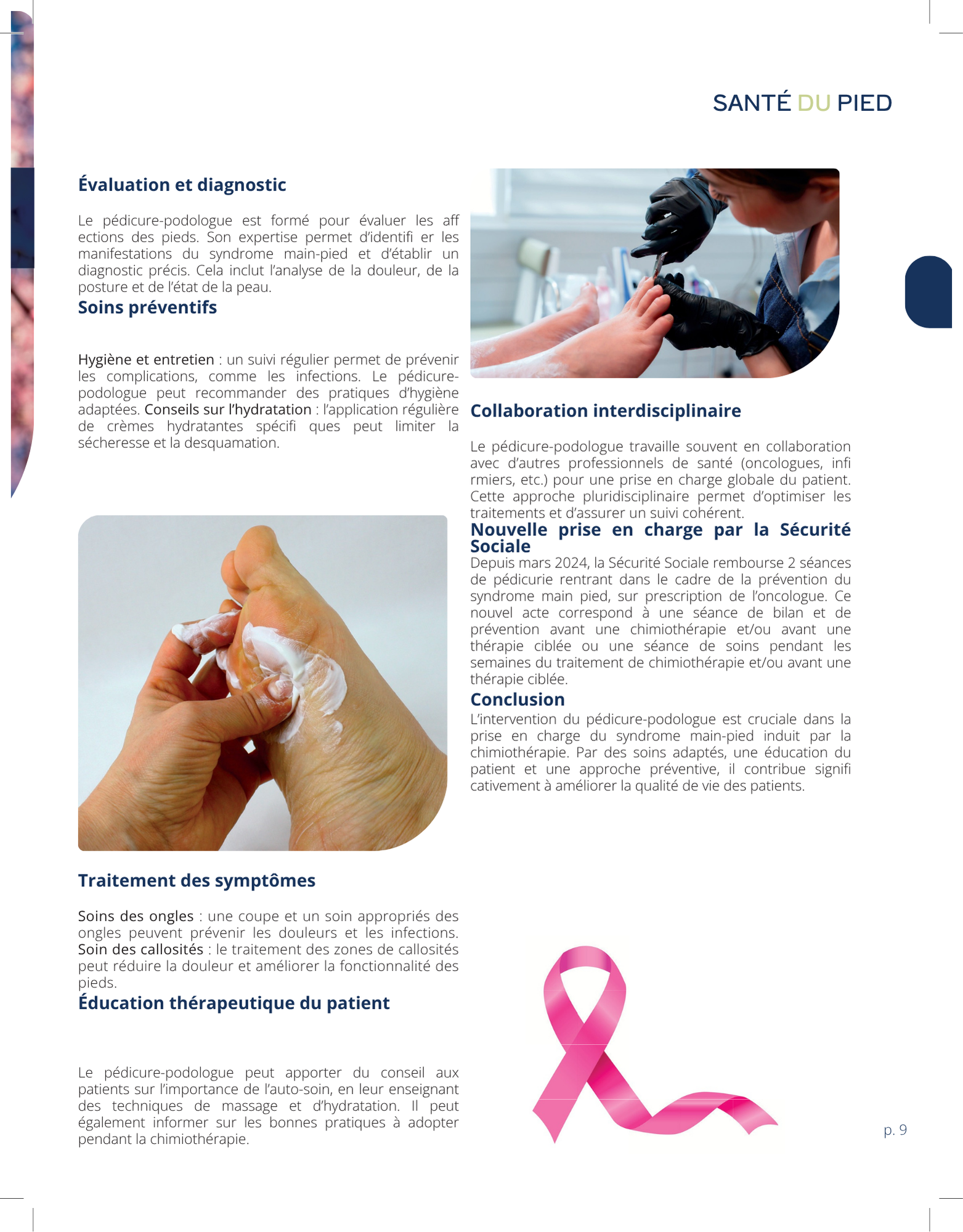 Article "Pied et cancer" - Magazine Santé du Pied suite